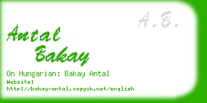 antal bakay business card